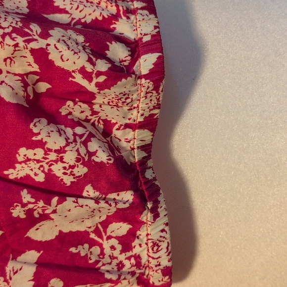 Magenta Pink Floral One Shoulder Long Sleeve Crop Top NWT - Picture 4 of 7